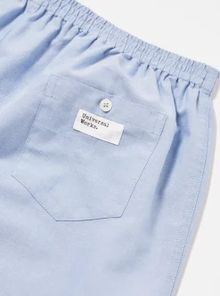 Store Boxer Short In Blue Oxford Cotton Men Underwear & Socks.