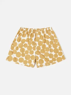 Online Boxer Short In Gold Dot Print Poplin Men Underwear & Socks.