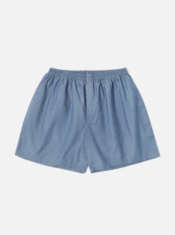 Best Boxer Short In Light Indigo Chambray Men Underwear & Socks.