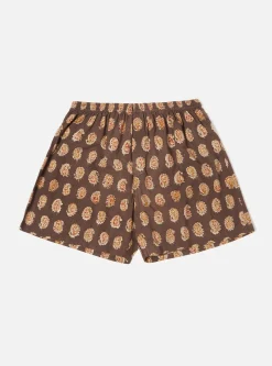 Fashion Boxer Short In Light Brown Kalamkari Print Men Underwear & Socks.