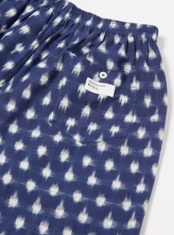 Clearance Boxer Short In Indigo Vintage Double Ikat Men Underwear & Socks.