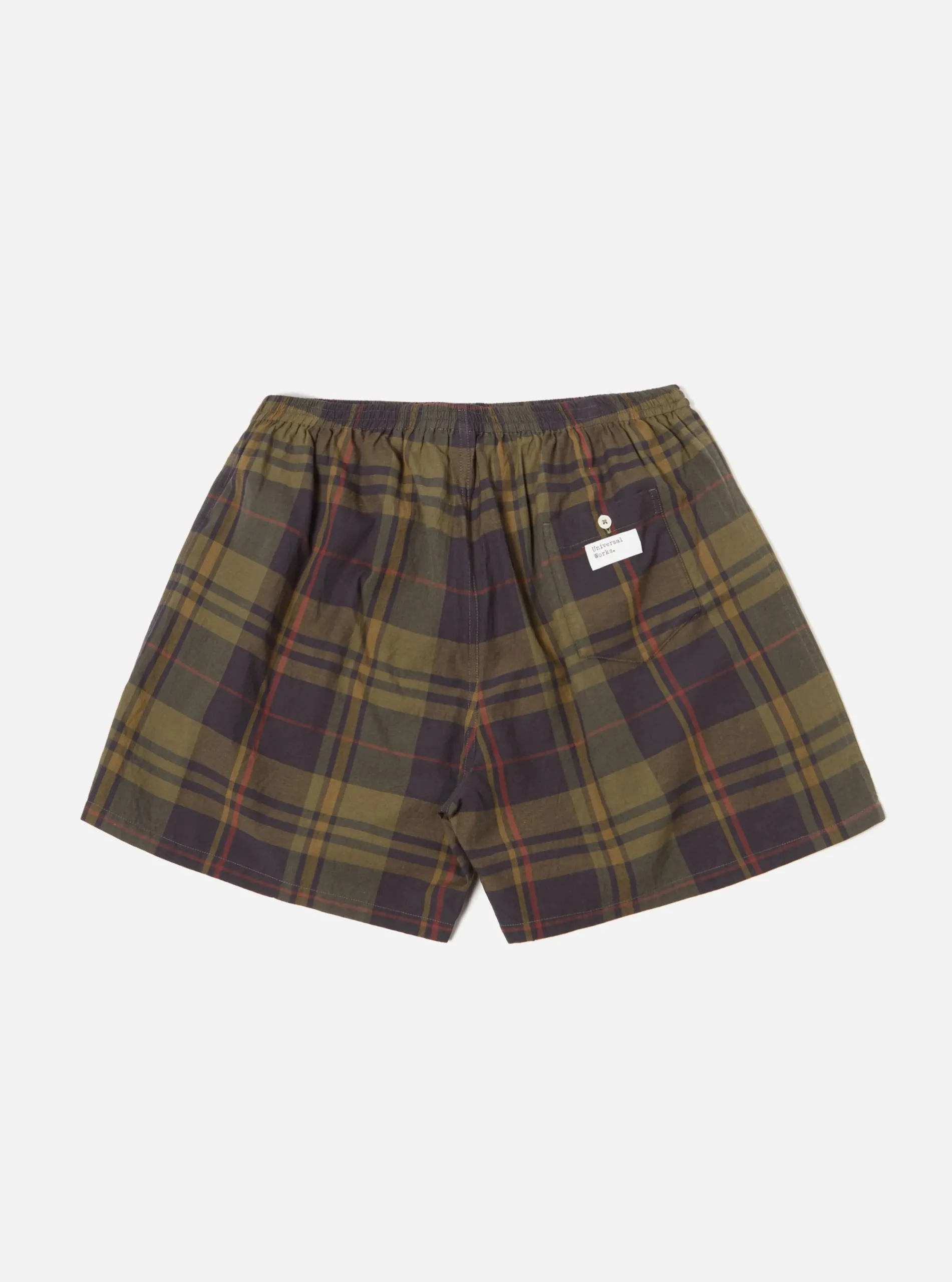 Clearance Boxer Short In Olive Tonal Check Men Underwear & Socks.