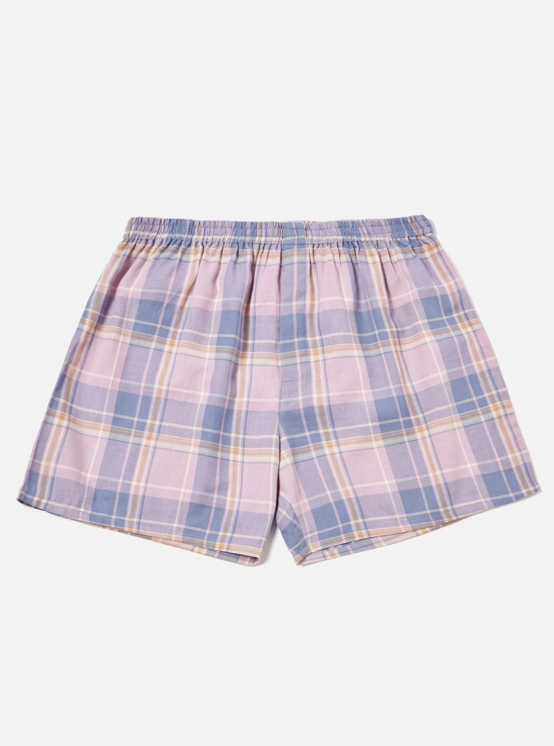 Outlet Boxer Short In Lilac Soft Check Men Underwear & Socks.