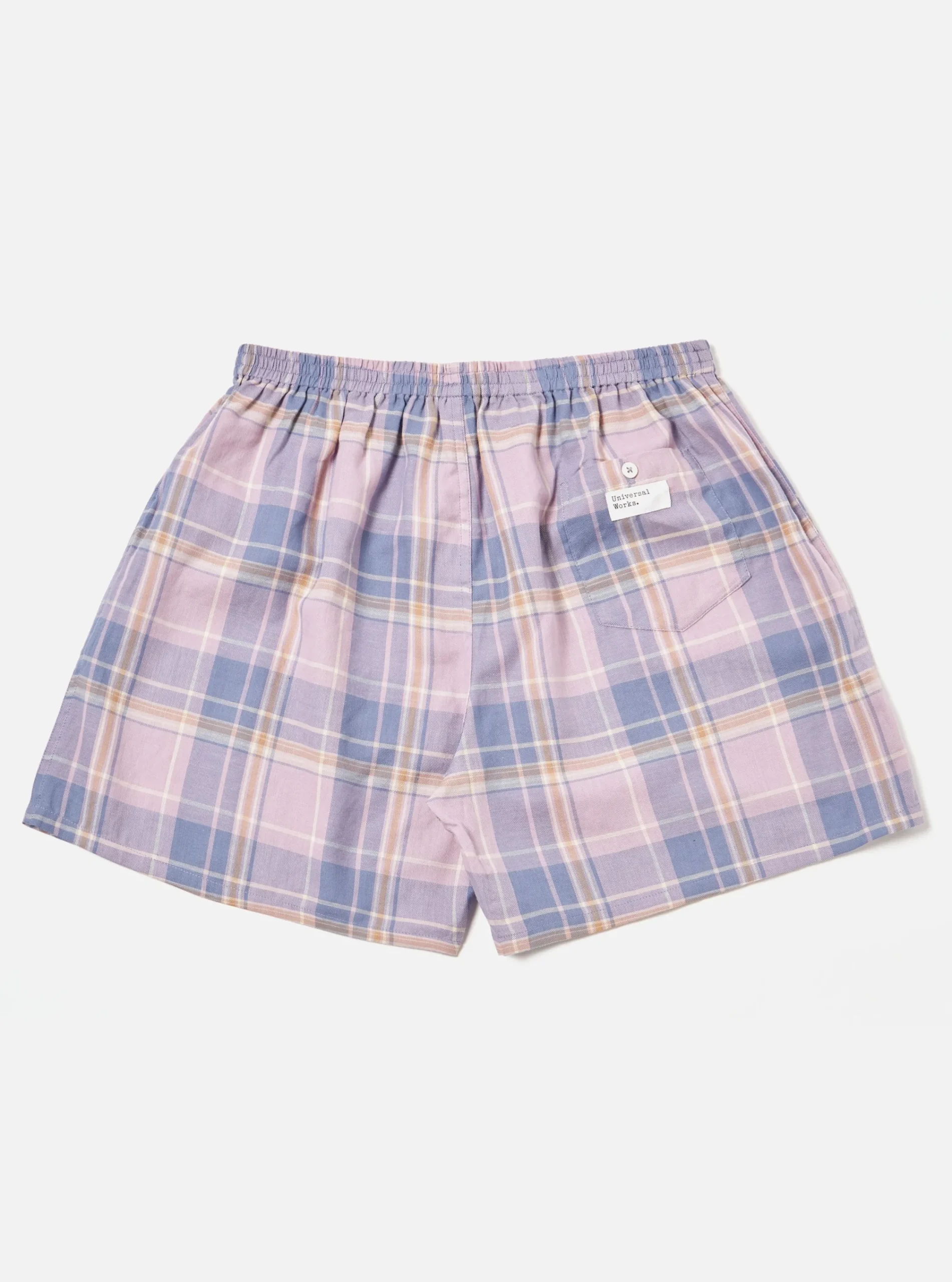 Outlet Boxer Short In Lilac Soft Check Men Underwear & Socks.