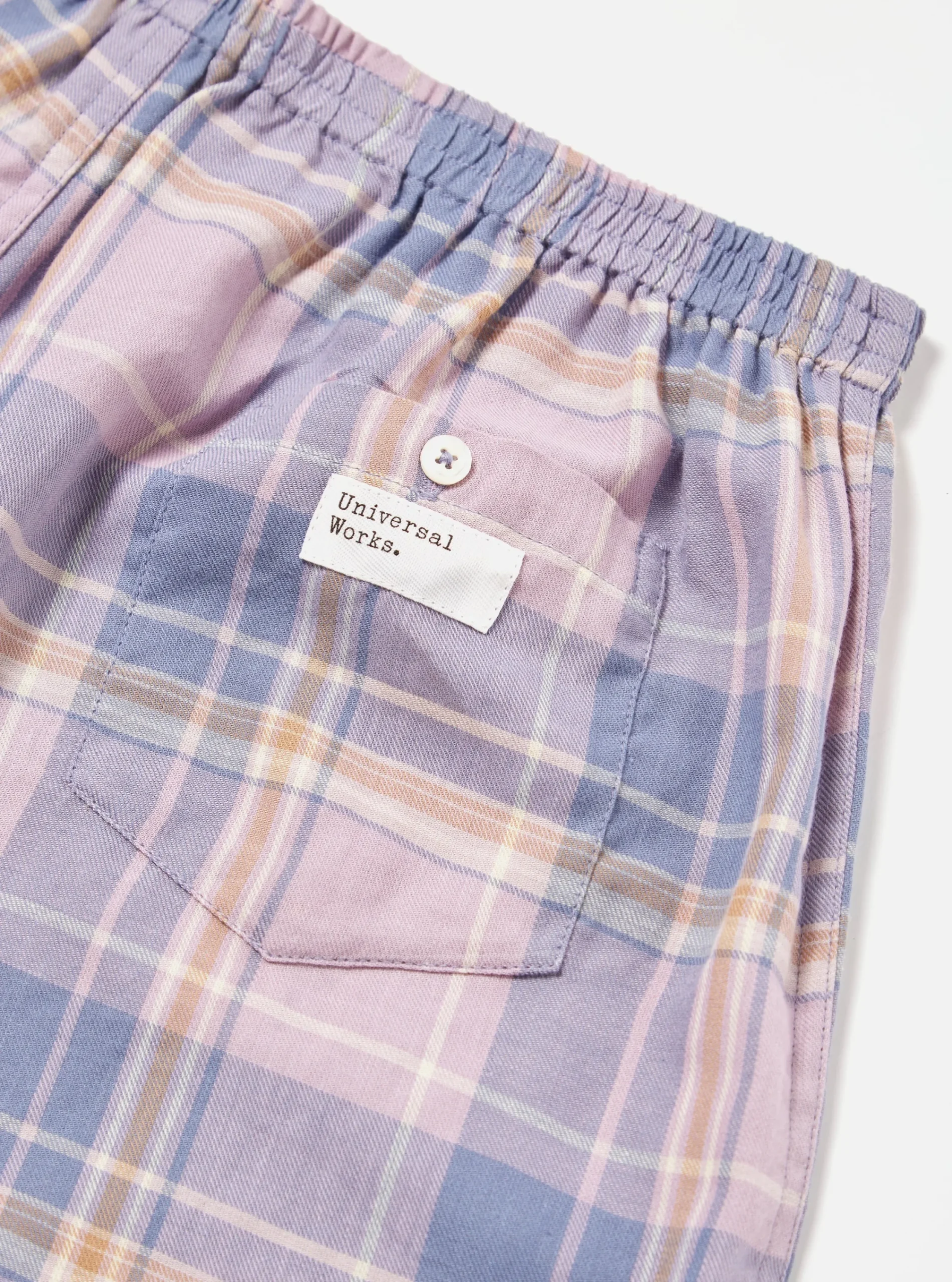 Outlet Boxer Short In Lilac Soft Check Men Underwear & Socks.