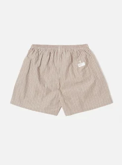 Best Boxer Short In Brown Shibuya Stripe Men Nightwear.