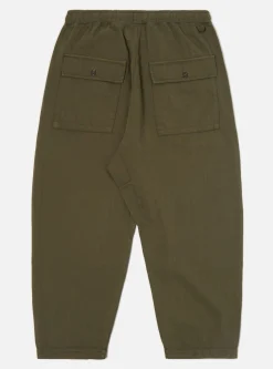 Outlet Braga Pant Ii In Olive Italian Herringbone Cotton Men Trousers.