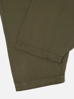 Outlet Braga Pant Ii In Olive Italian Herringbone Cotton Men Trousers.