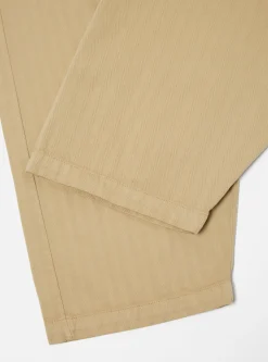 Flash Sale Braga Pant In Sand Italian Herringbone Cotton Men Trousers.
