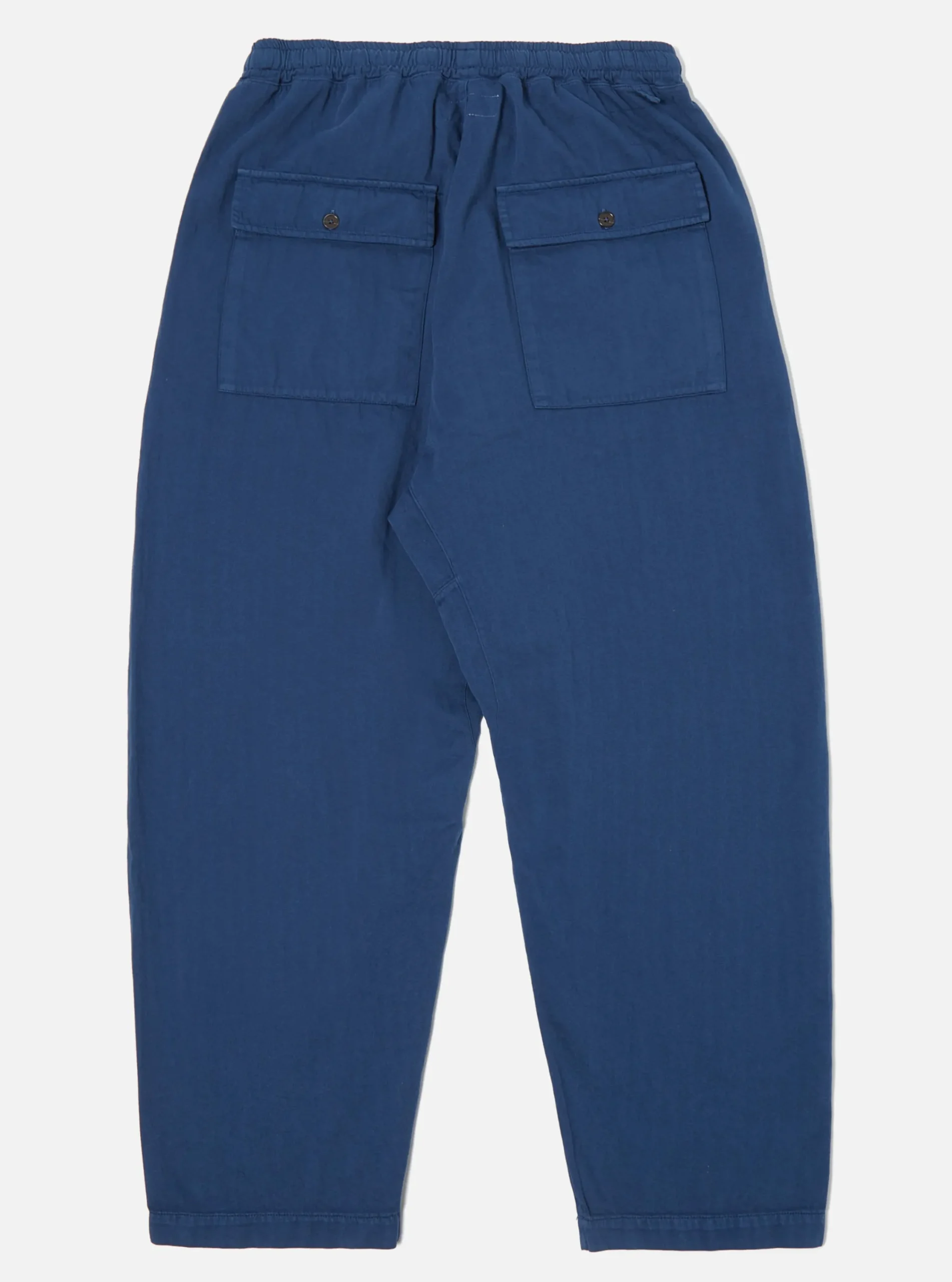 Cheap Braga Pant In Washed Navy Italian Herringbone Cotton Men Trousers.