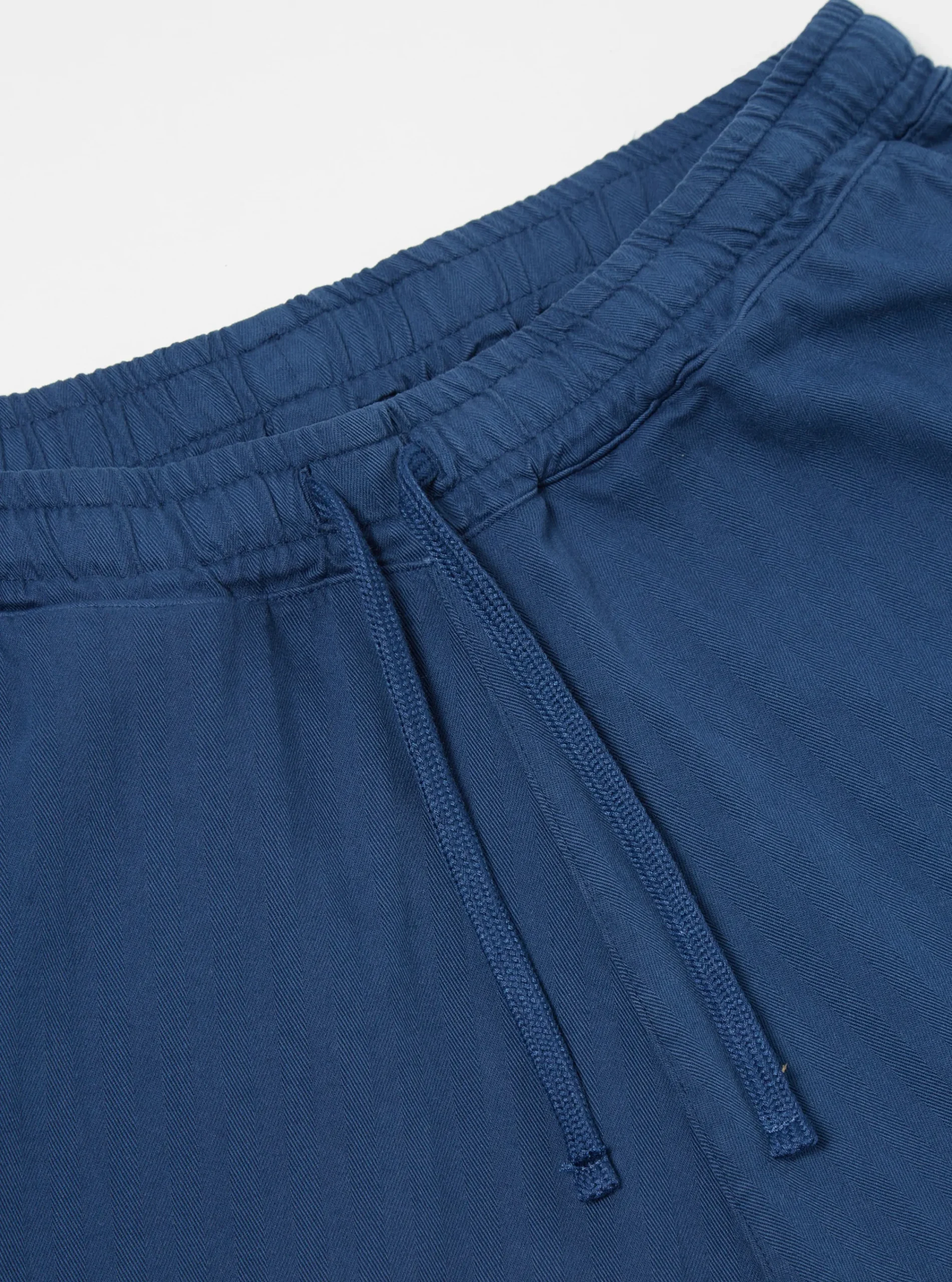 Cheap Braga Pant In Washed Navy Italian Herringbone Cotton Men Trousers.