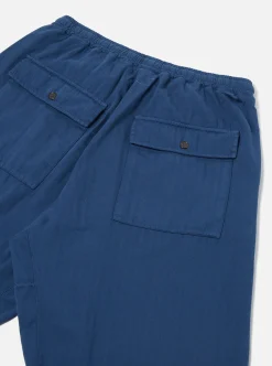 Cheap Braga Pant In Washed Navy Italian Herringbone Cotton Men Trousers.
