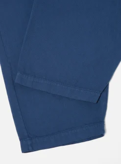 Cheap Braga Pant In Washed Navy Italian Herringbone Cotton Men Trousers.