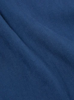 Cheap Braga Pant In Washed Navy Italian Herringbone Cotton Men Trousers.