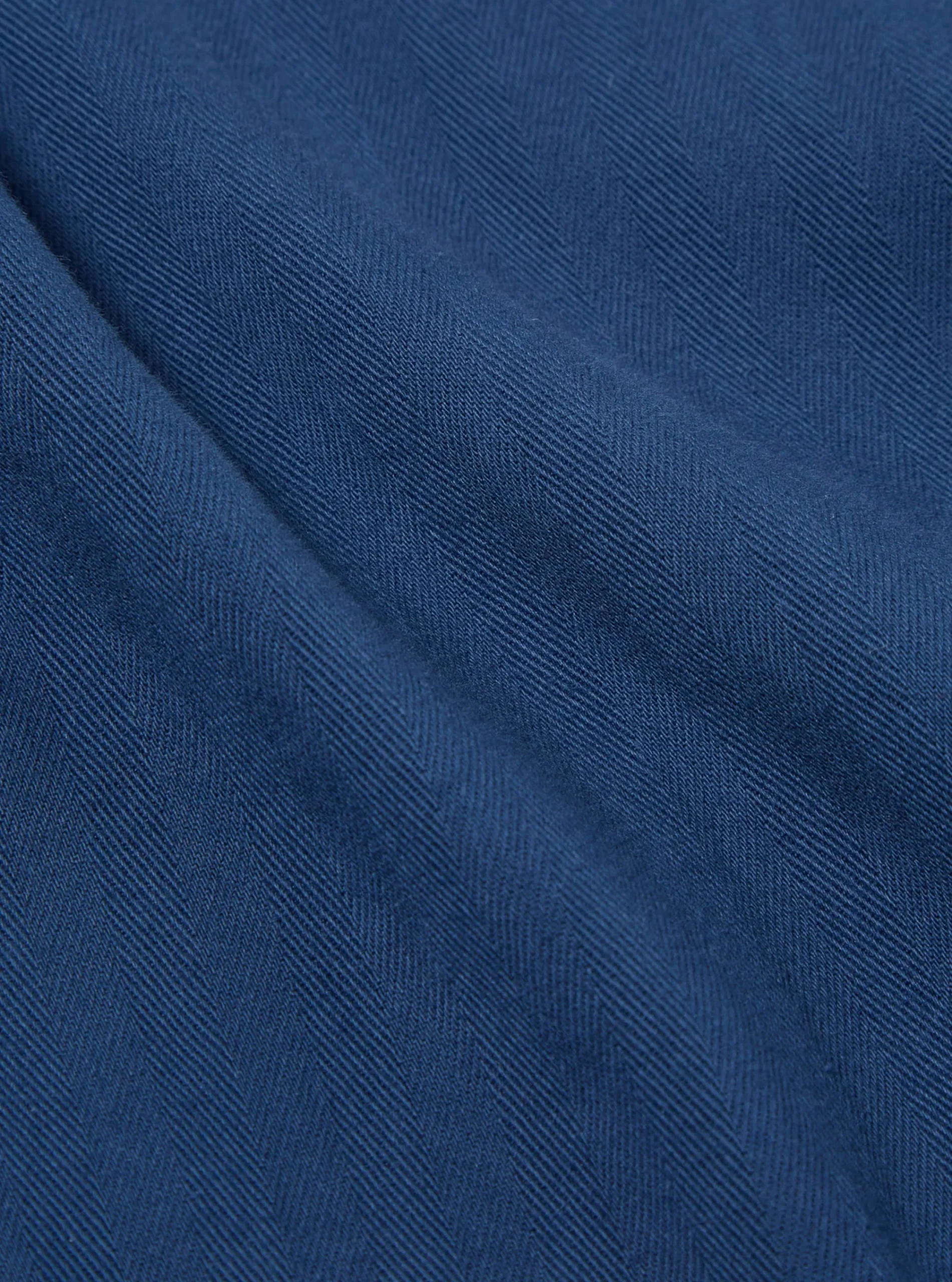 Cheap Braga Pant In Washed Navy Italian Herringbone Cotton Men Trousers.