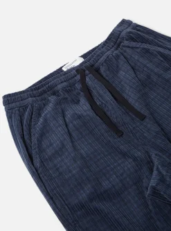 Fashion Braga Pant In Navy Houndstooth Cord Men Trousers.