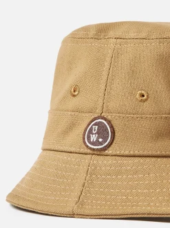 Shop Bucket Hat In Khaki Canvas Men Accessories.