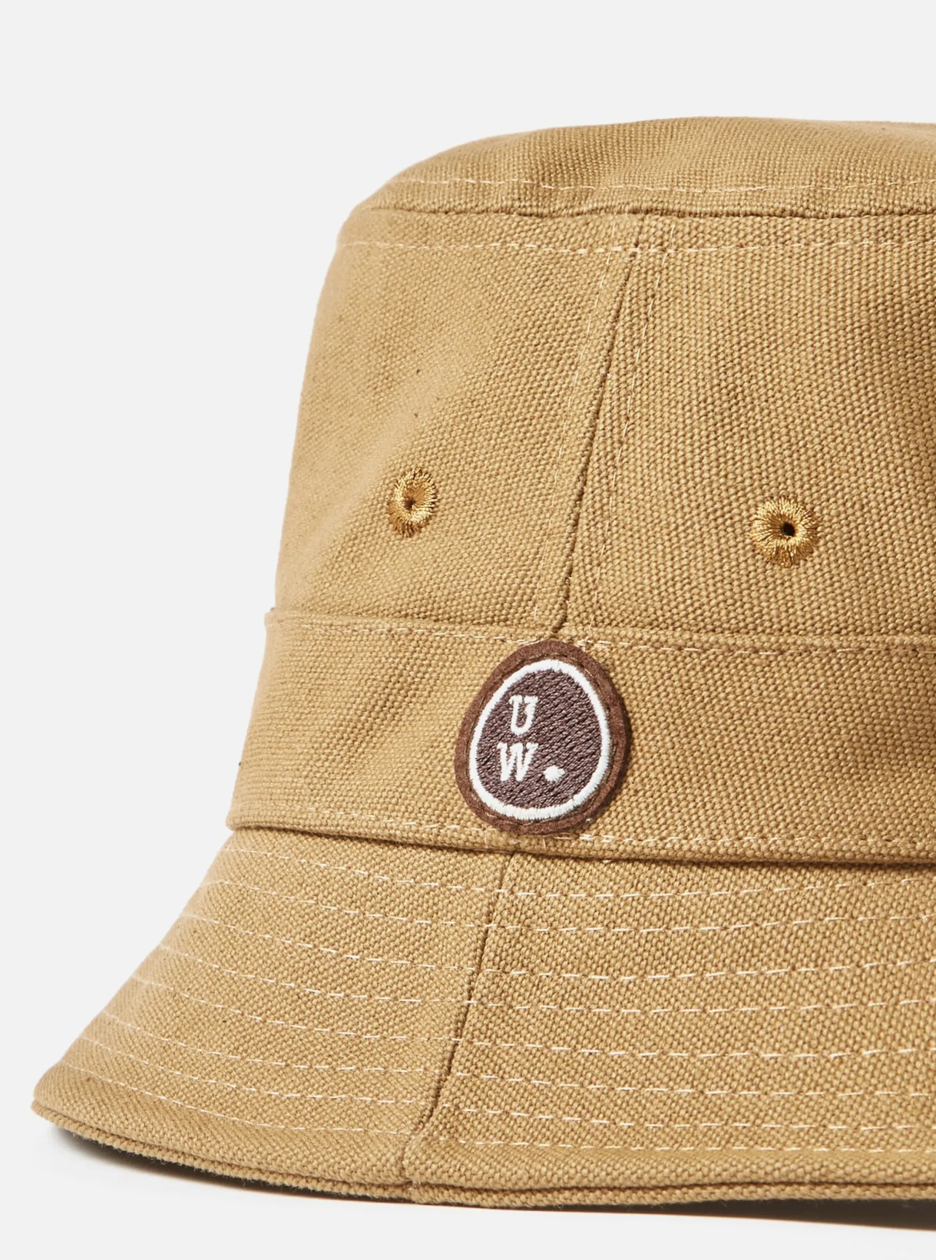 Shop Bucket Hat In Khaki Canvas Men Accessories.
