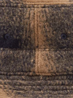 Shop Bucket Hat In Navy Mix Wool Fleece Men Accessories.