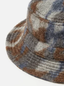 Flash Sale Bucket Hat In Grey Dwight Wool Fleece Men Accessories.