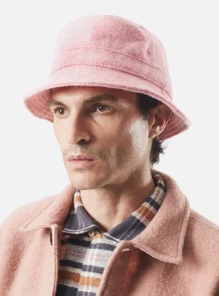 Discount Bucket Hat In Pink Harris Tweed Men Accessories.