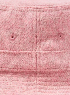 Discount Bucket Hat In Pink Harris Tweed Men Accessories.