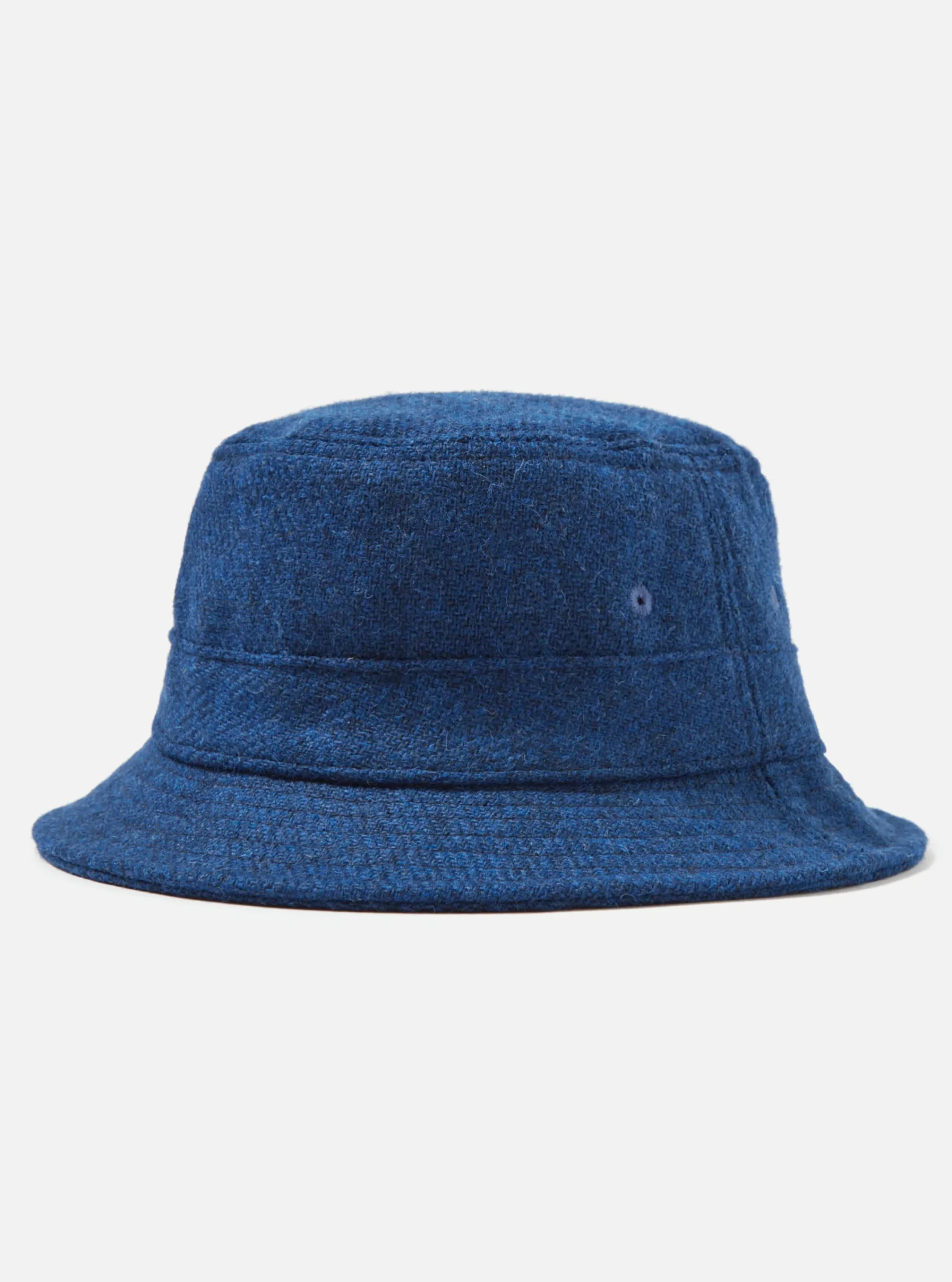 Sale Bucket Hat In Indigo Harris Tweed Men Accessories.