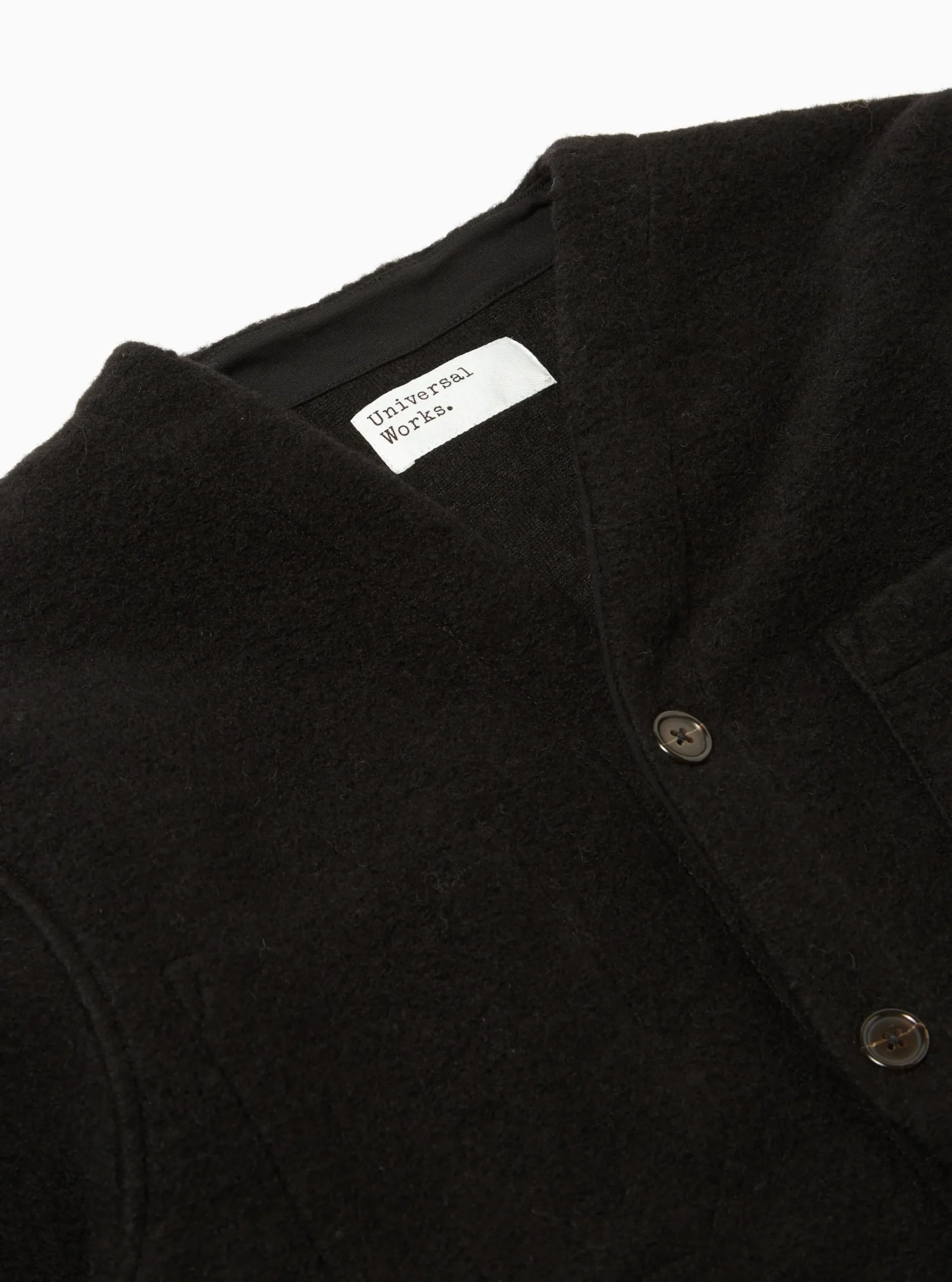 Hot Cardigan In Black Wool Fleece Men Fleece.