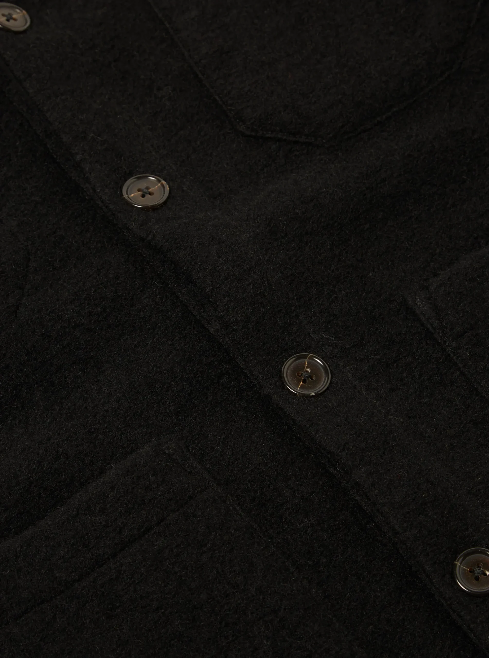 Hot Cardigan In Black Wool Fleece Men Fleece.