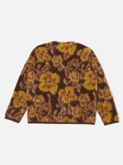 Sale Cardigan In Brown Flower Fleece Men Fleece.