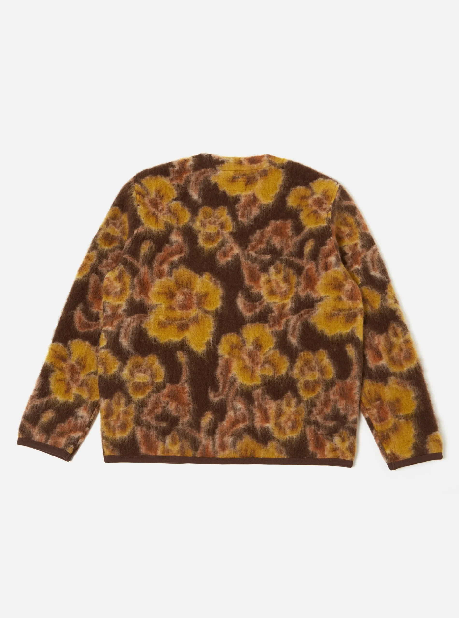 Sale Cardigan In Brown Flower Fleece Men Fleece.