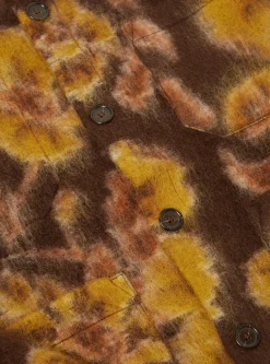Sale Cardigan In Brown Flower Fleece Men Fleece.