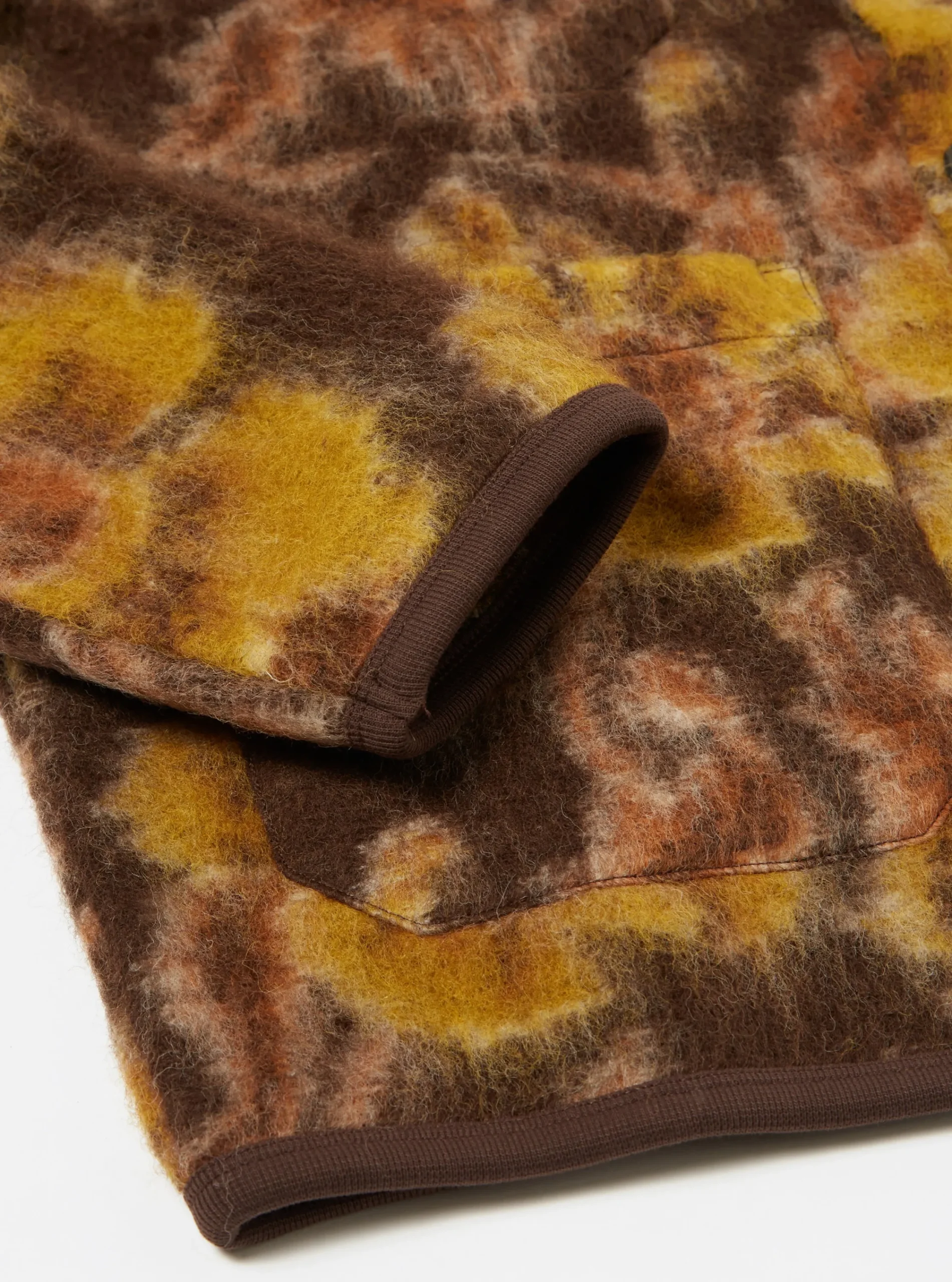 Sale Cardigan In Brown Flower Fleece Men Fleece.