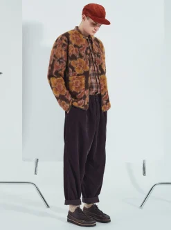 Sale Cardigan In Brown Flower Fleece Men Fleece.
