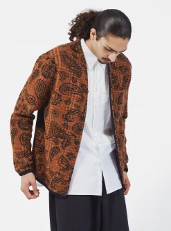 Online Cardigan In Cinnamon Paisley Check Fleece Men Fleece.