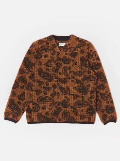 Online Cardigan In Cinnamon Paisley Check Fleece Men Fleece.