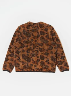 Online Cardigan In Cinnamon Paisley Check Fleece Men Fleece.