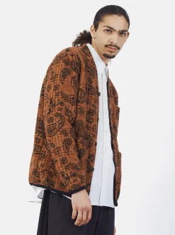 Online Cardigan In Cinnamon Paisley Check Fleece Men Fleece.