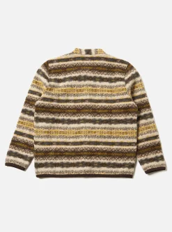 Outlet Cardigan In Fairisle Merino Mix Men Fleece.