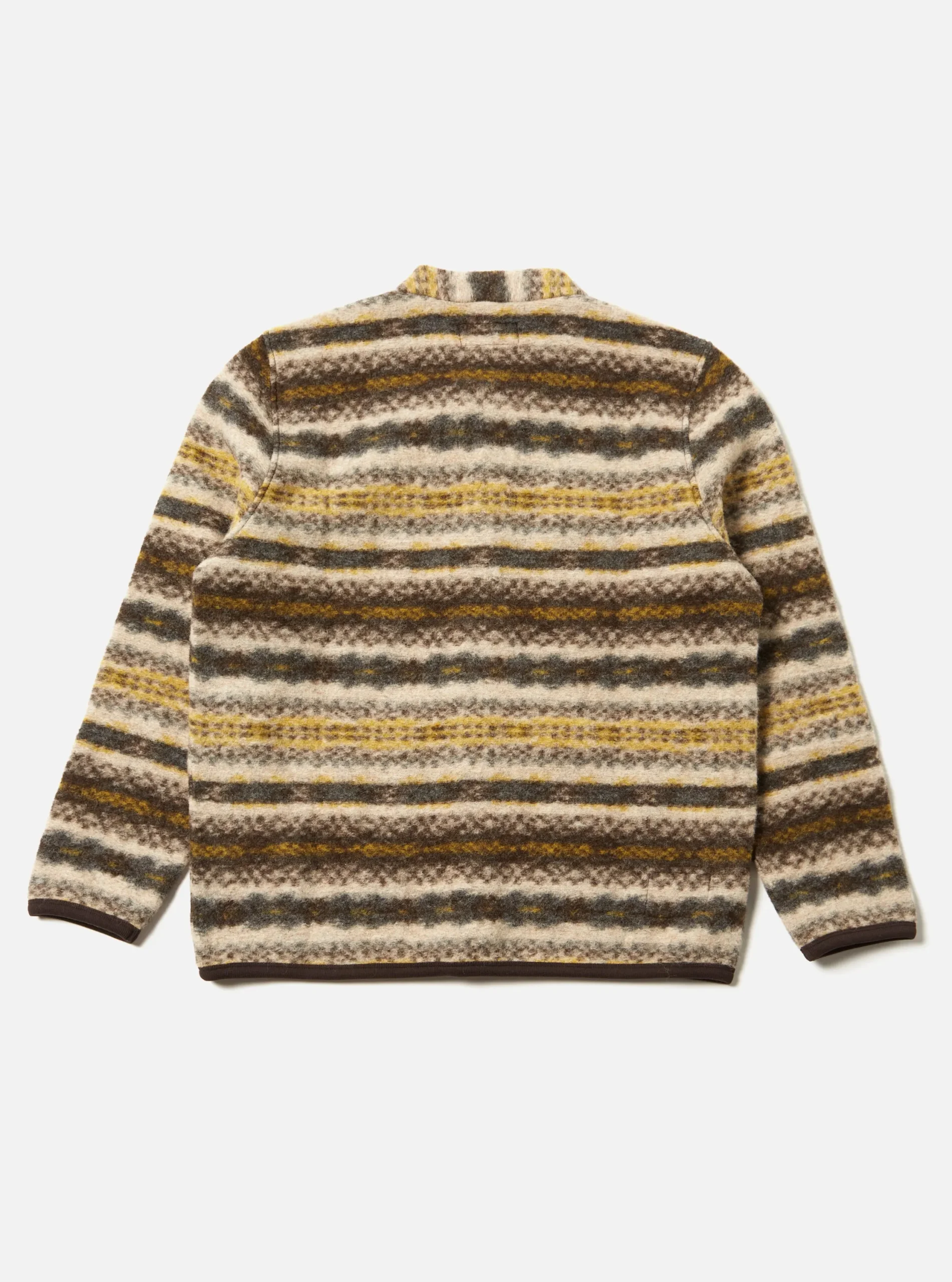 Outlet Cardigan In Fairisle Merino Mix Men Fleece.