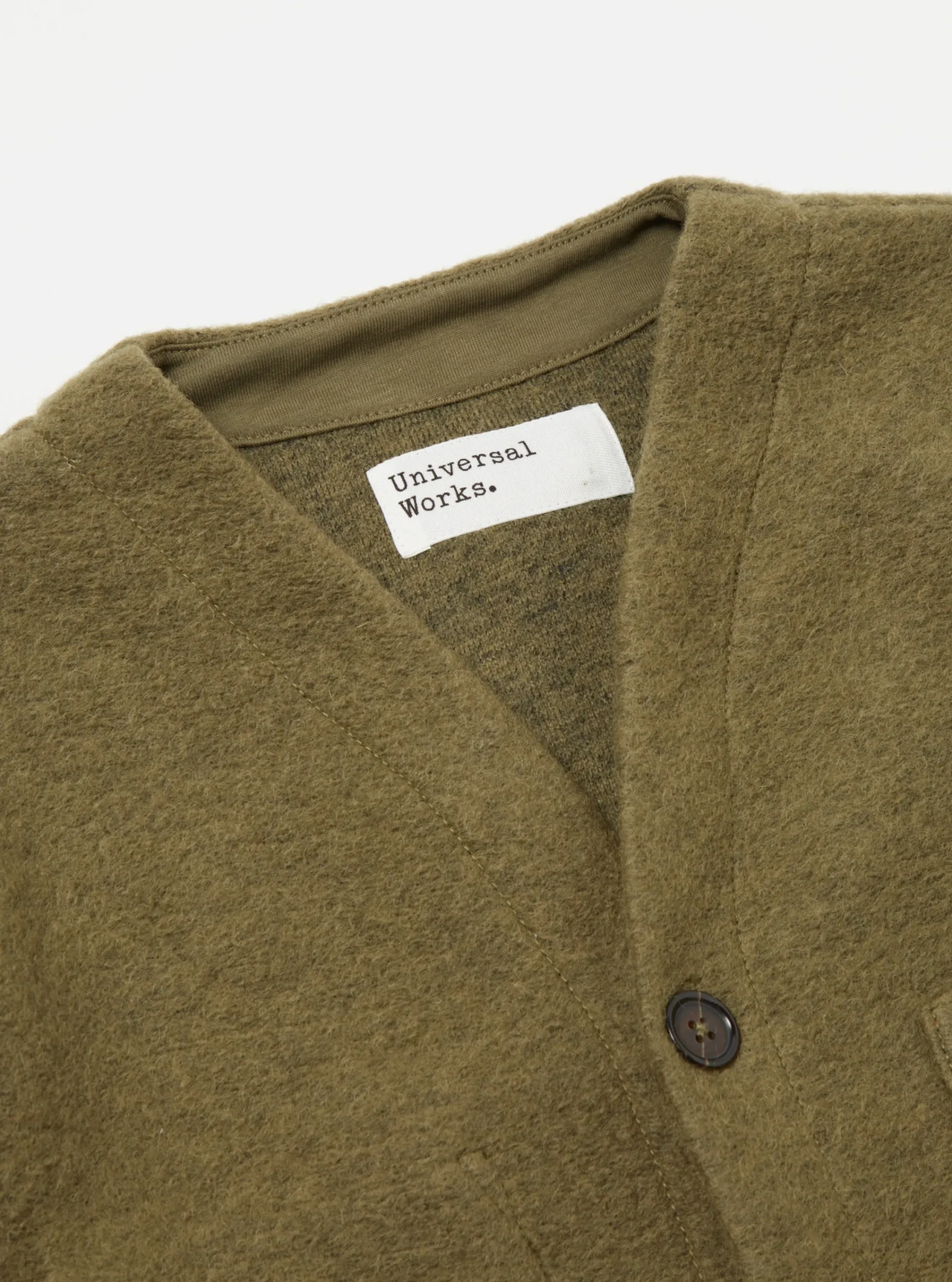Shop Cardigan In Lovat Wool Fleece Men Fleece.