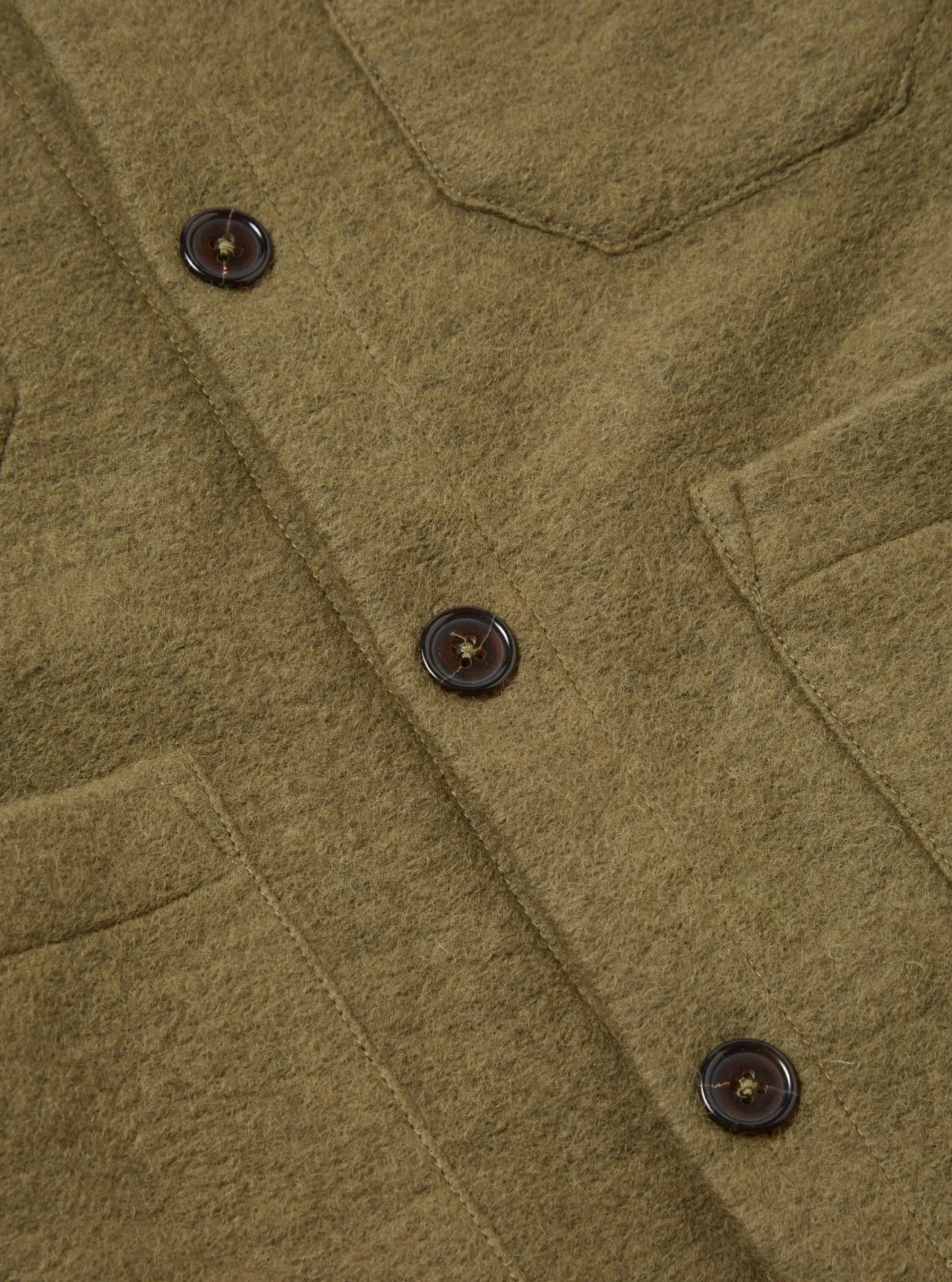 Shop Cardigan In Lovat Wool Fleece Men Fleece.