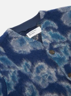 Fashion Cardigan In Navy Flower Fleece Men Fleece.