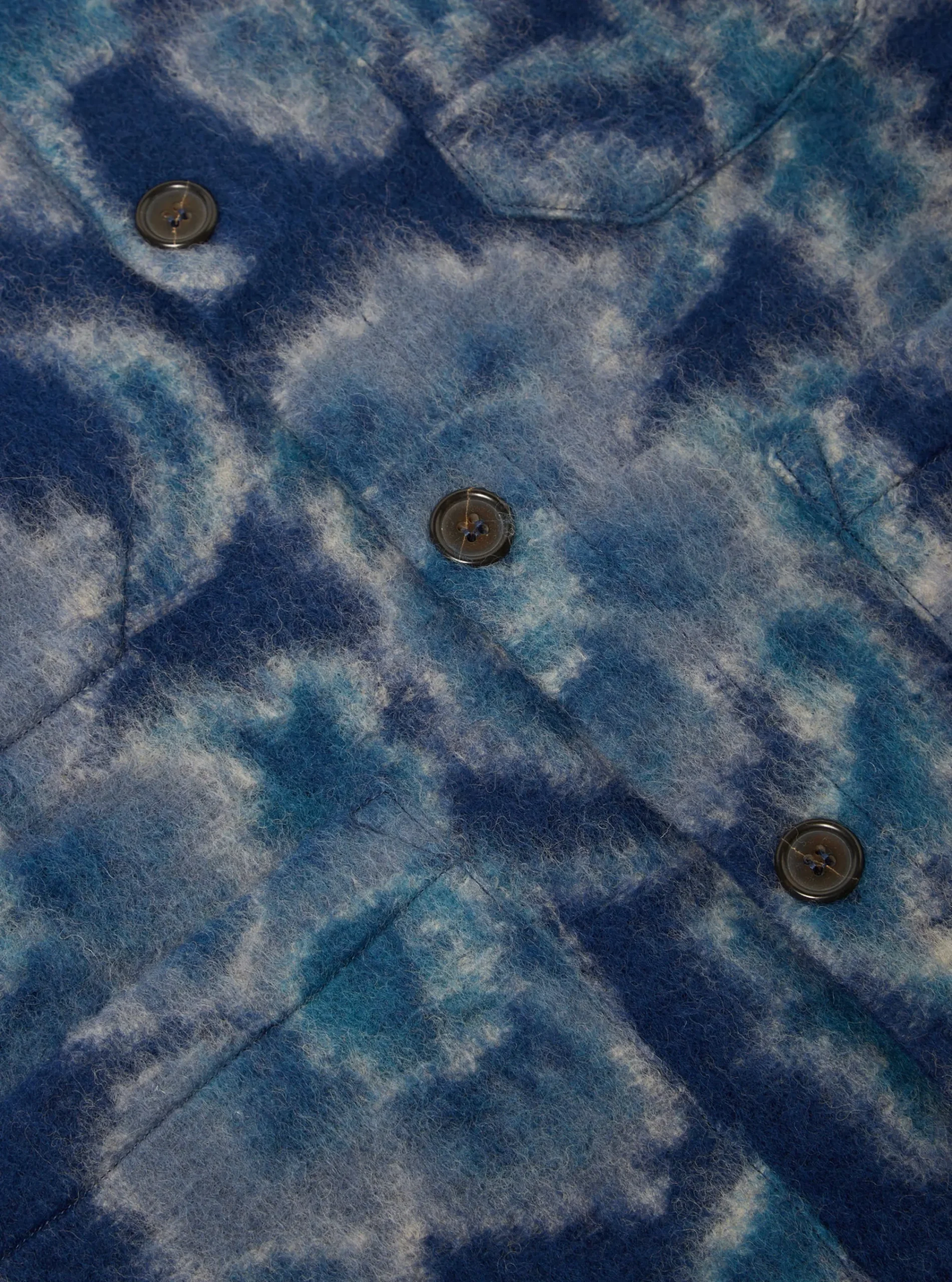 Fashion Cardigan In Navy Flower Fleece Men Fleece.