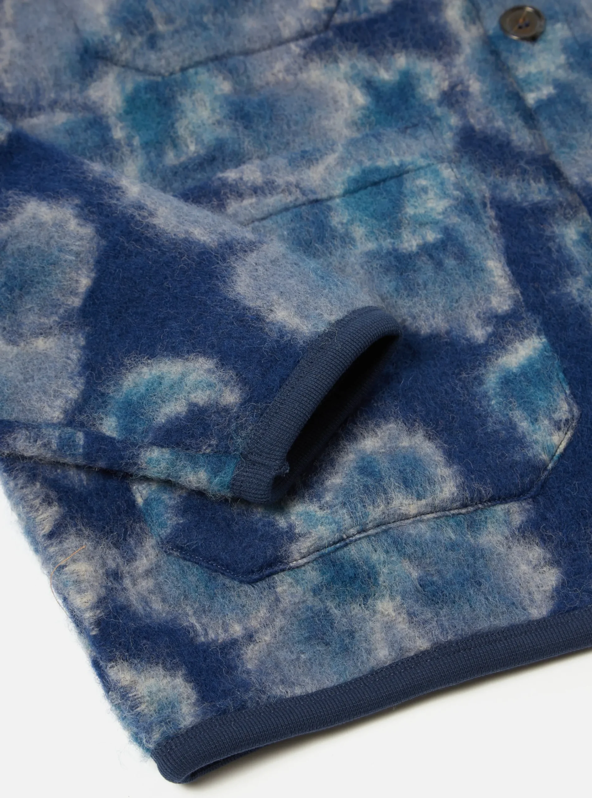 Fashion Cardigan In Navy Flower Fleece Men Fleece.