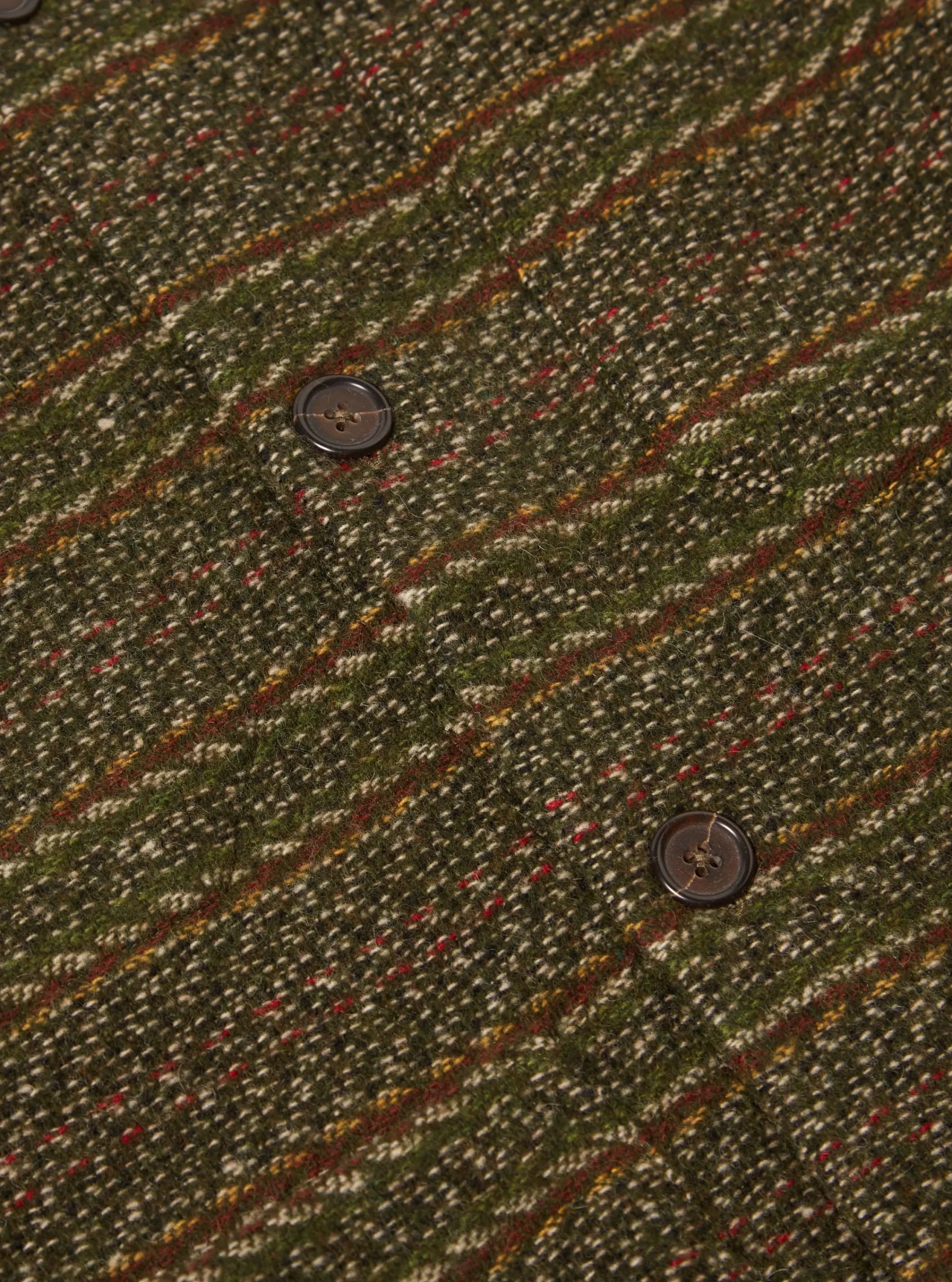 Fashion Cardigan In Olive Rug Stripe Men Fleece.