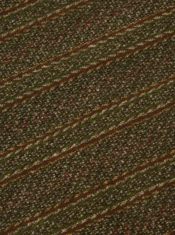 Fashion Cardigan In Olive Rug Stripe Men Fleece.