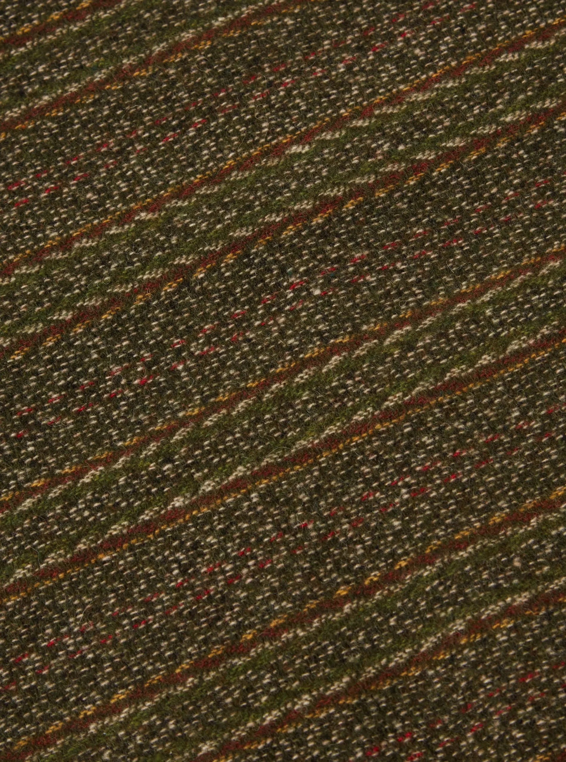 Fashion Cardigan In Olive Rug Stripe Men Fleece.