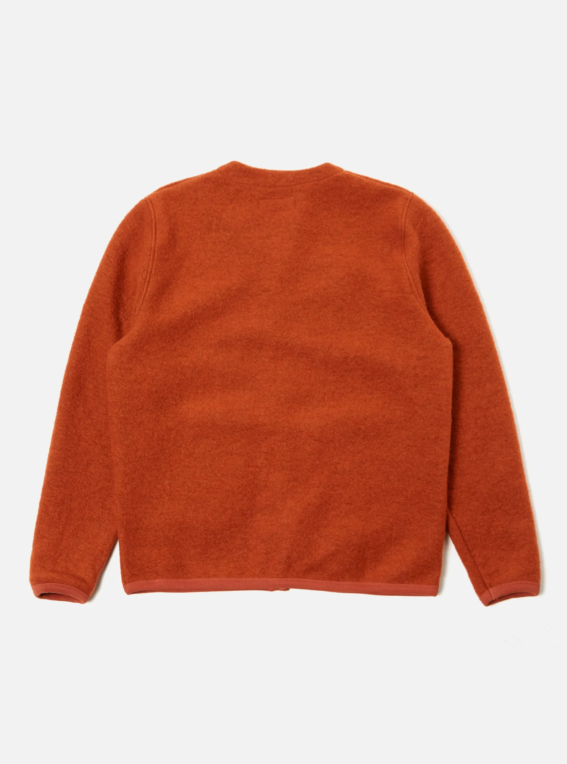 Best Sale Cardigan In Orange Wool Fleece Men Fleece.