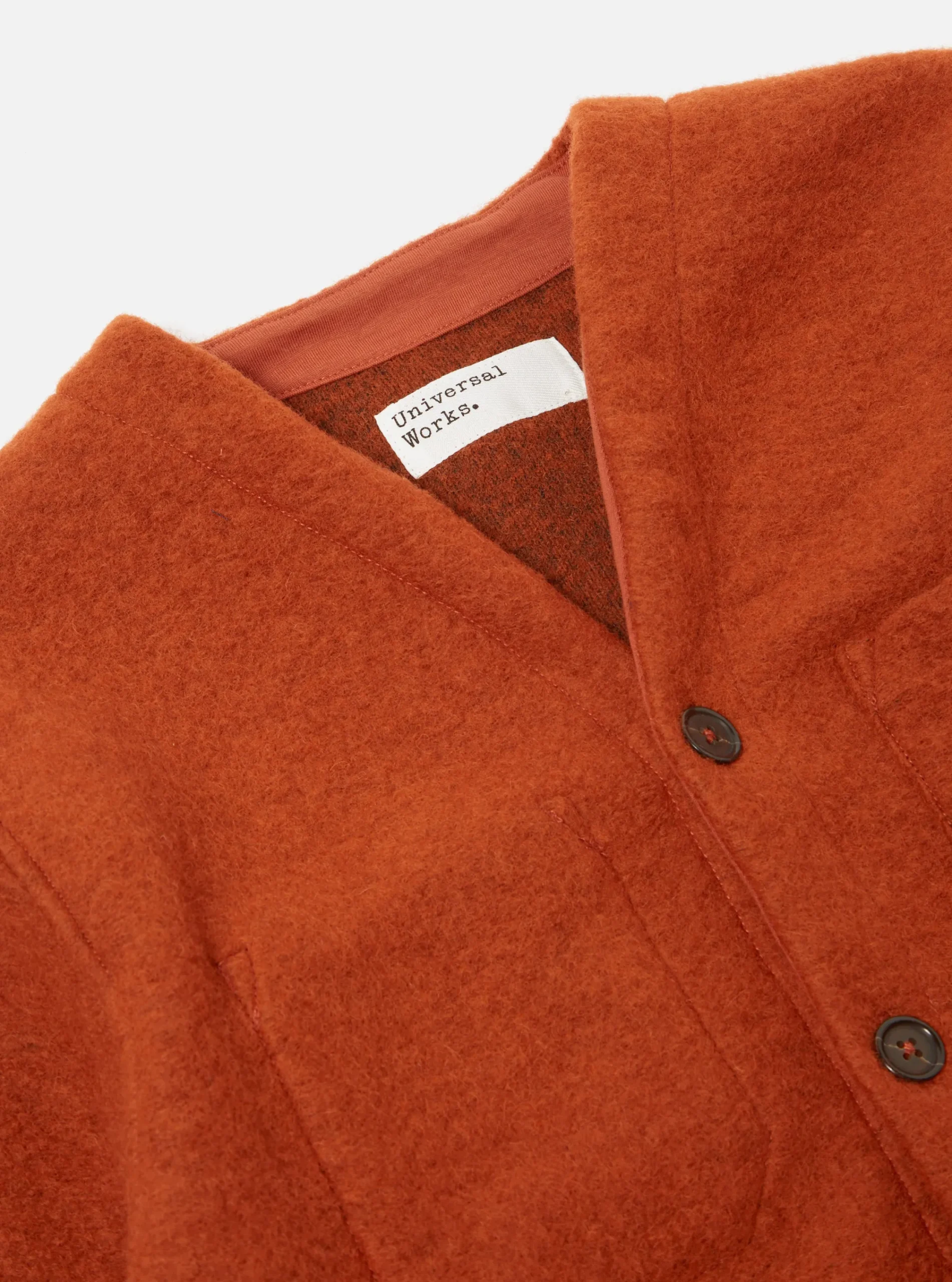 Best Sale Cardigan In Orange Wool Fleece Men Fleece.